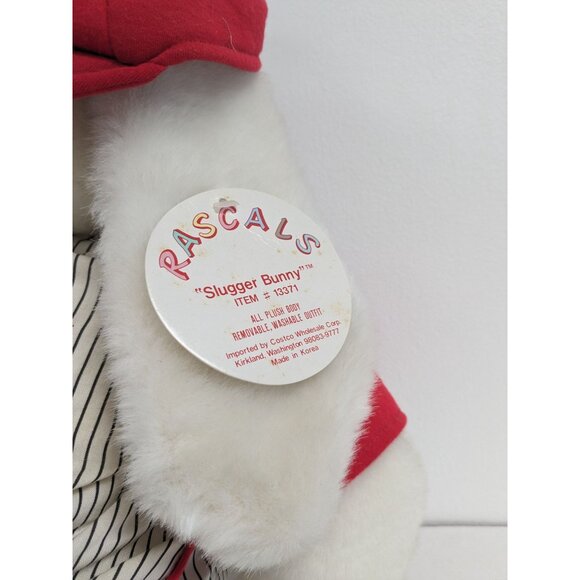 Vintage Rascals Slugger Bunny Costco W/ Tags Baseball Uniform Stuffed Animal 20" - Picture 2 of 4
